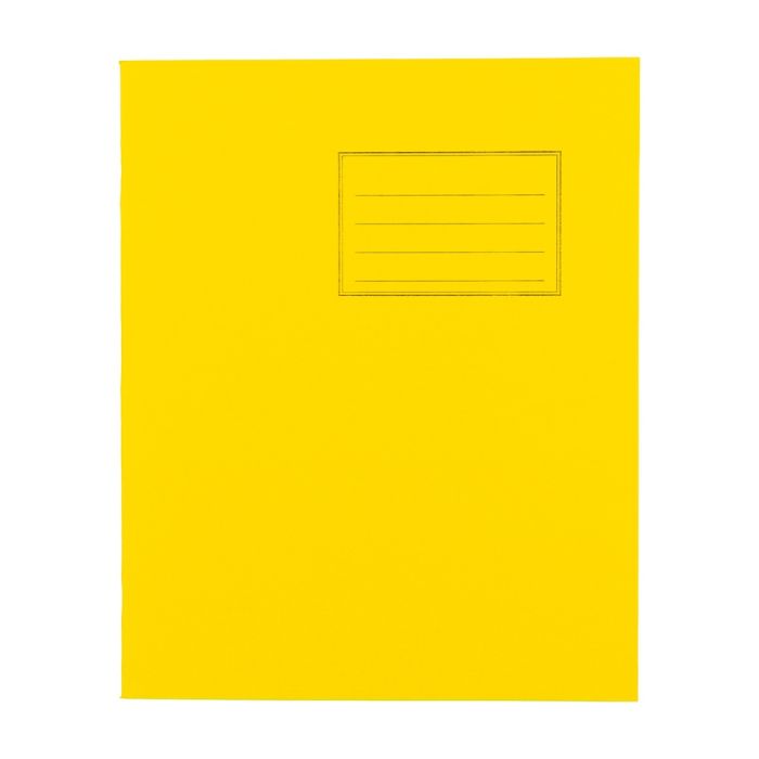 Exercise Books 8 x 6.5in 48 Page Blank - Yellow - Pack of 100