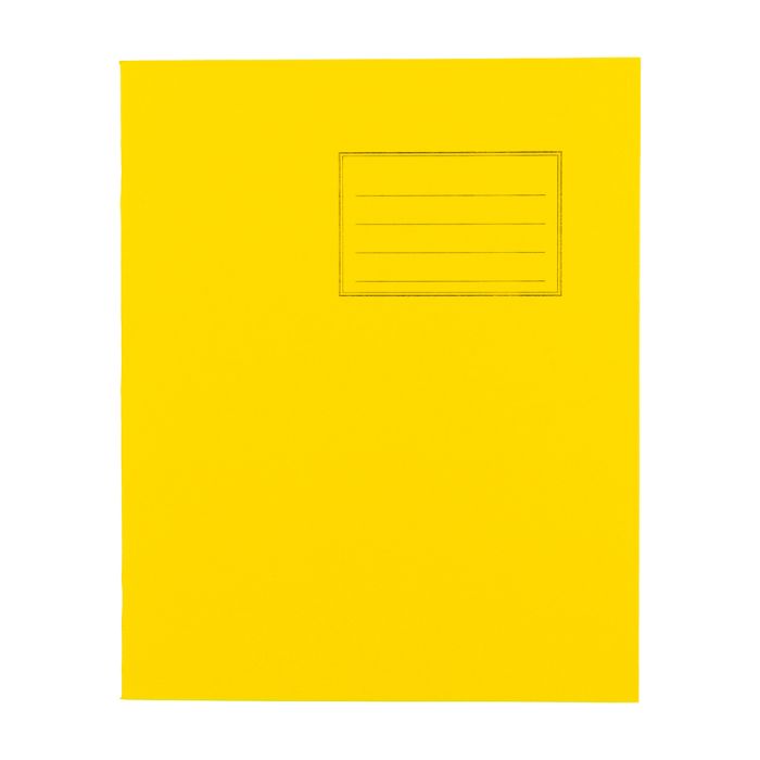 Exercise Books 8 x 6.5in 80 Page 8mm Feint/Blank Alternate - Yellow - Pack of 100