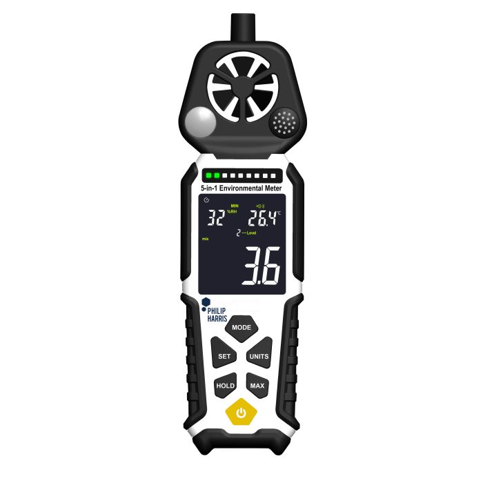 Philip Harris Hvy Dty 5IN1 Meter(Light/Wind/Sound/Tmp/Humid)
