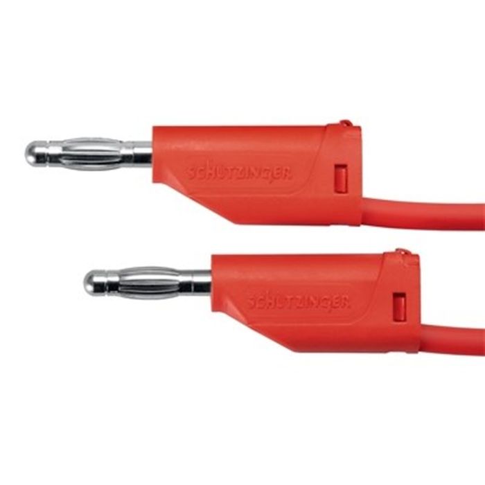 Premium Stackable Plug Lead - Red - 4mm - L1000mm