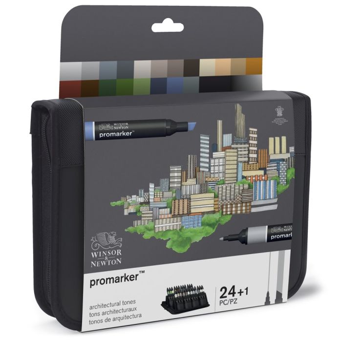 W & N Promarker Architectural Tones Wallet Pk of 24(+1 FREE) W & N Promarker Architectural Tones Wallet Pk of 24(+1 FREE)