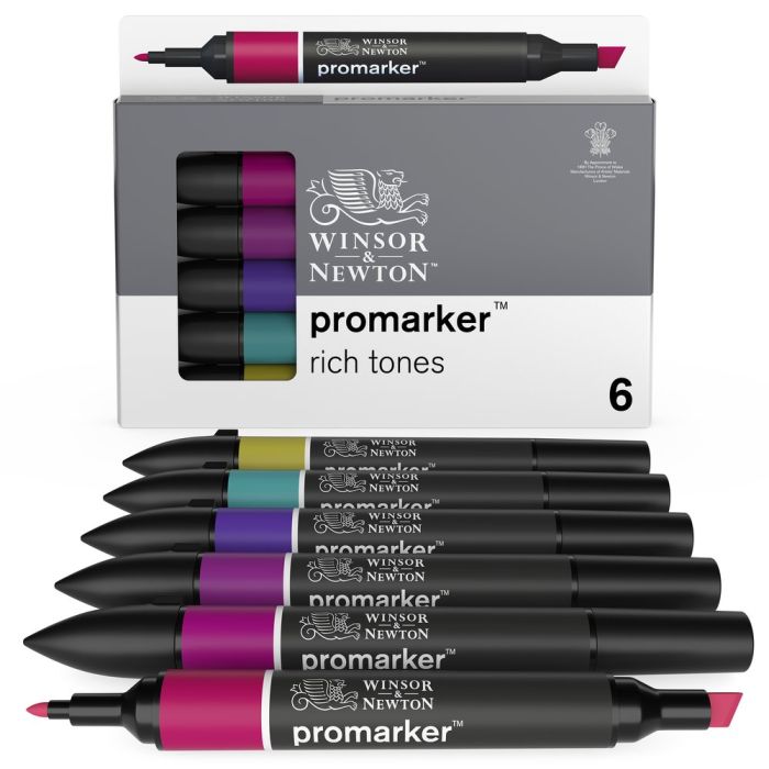 Winsor & Newton Promarker - Rich Tones - Pack of 6 Winsor & Newton Promarker - Rich Tones - Pack of 6