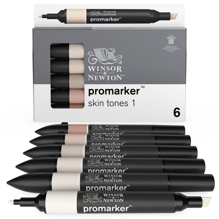Winsor & Newton Promarker - Skin Tones - Pack of 6 Winsor & Newton Promarker - Skin Tones - Pack of 6