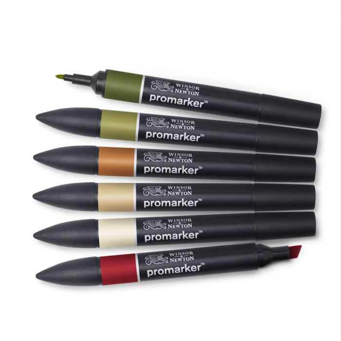 Winsor & Newton Promarker - Landscape Tones - Pack of 6