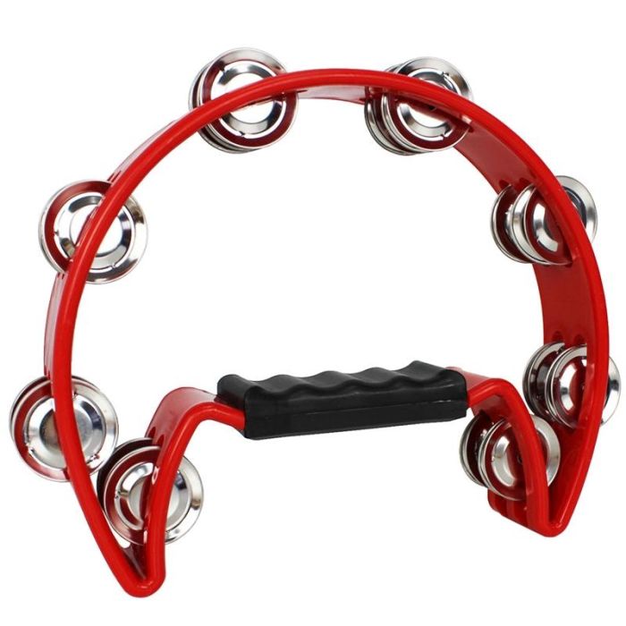 A-Star Half Moon Tambourine - Red