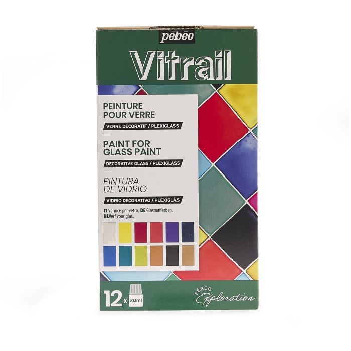 Pebeo Vitrail Explorer Set - 12 x 20ml - Assorted Pebeo Vitrail Explorer Set - 12 x 20ml - Assorted