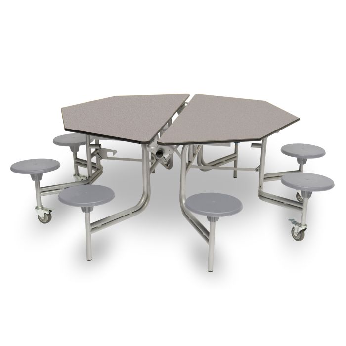 Mobile Folding Table 8 Seat Height 685mm Grey Fleck/GreySeat
