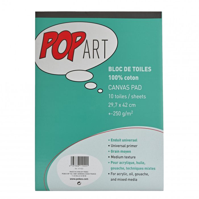 Pebeo Pop Art Cotton Canvas Pad - A3
