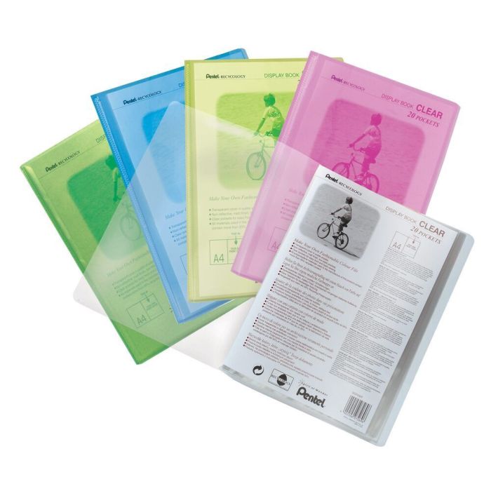 Pentel Recycology A4 Display Books Clear - Pack of 5