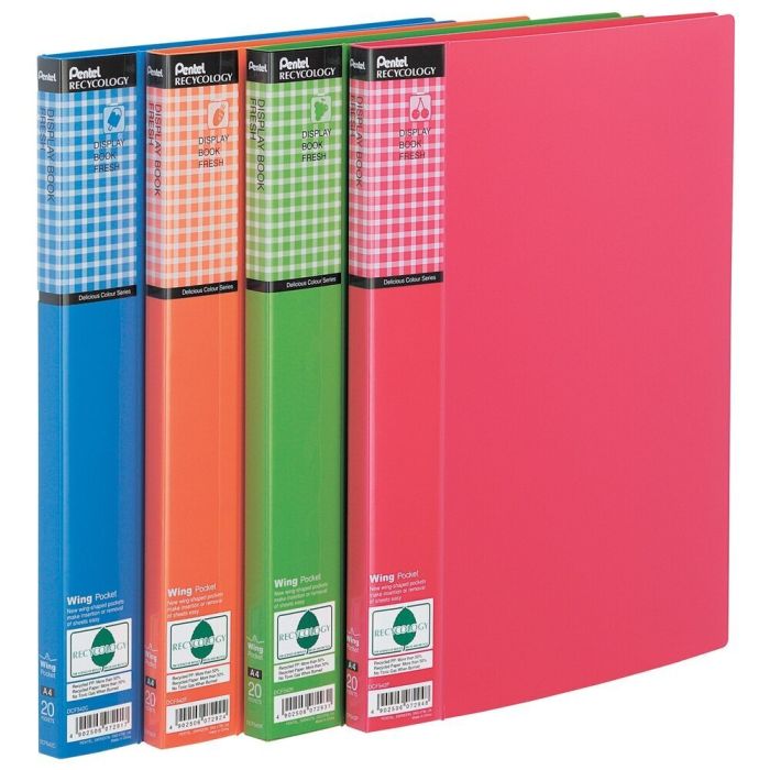 Pentel Recycology A4 Display Books Fresh - Pack of 4 Pentel Recycology A4 Display Books Fresh - Pack of 4
