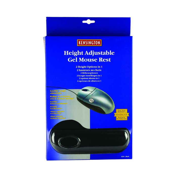 Height Adjustable Gel Mouse Pad - Black