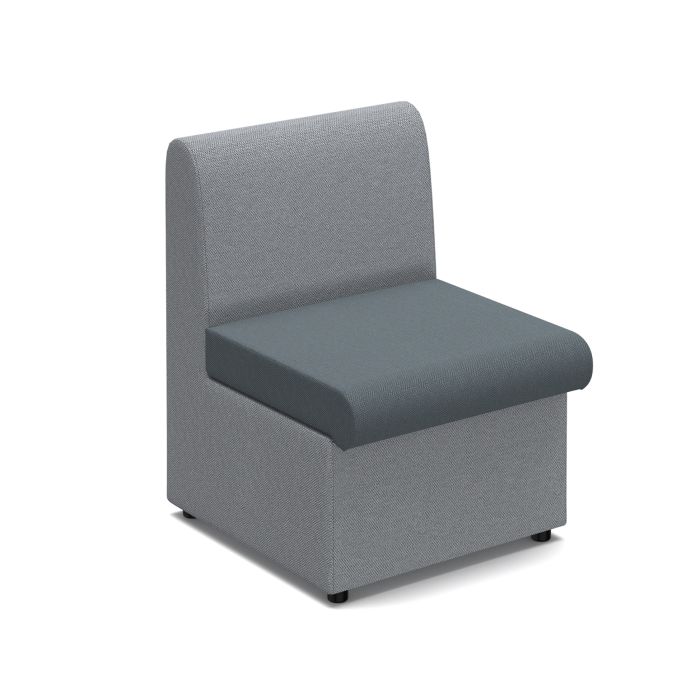 Alto Modular Reception Seating with no arms - Grey/Charcoal