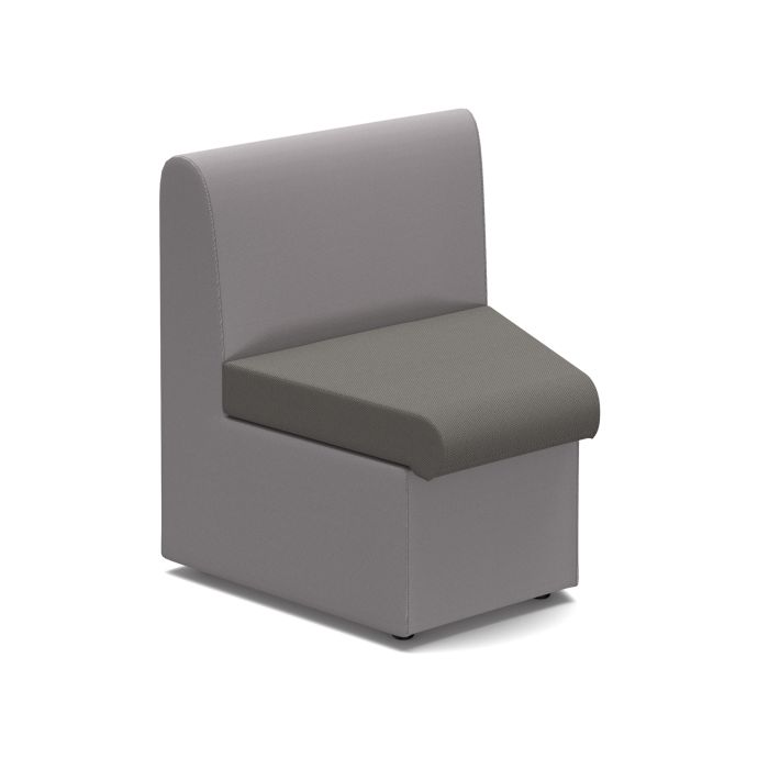 Alto Modular Reception Seating Concave with no arms - Grey/Charcoal Alto Modular Reception Seating Concave with no arms - Grey/Charcoal