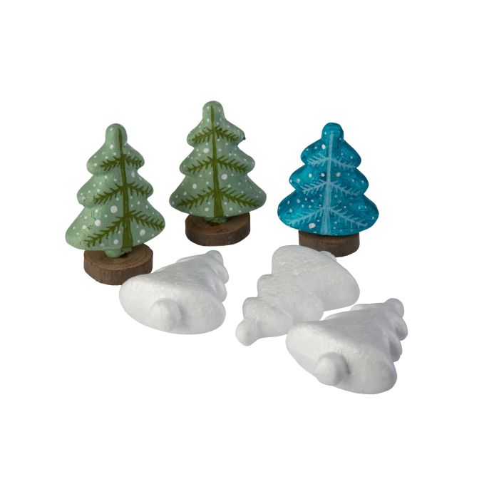 Polystyrene Fir Trees - Pack of 10