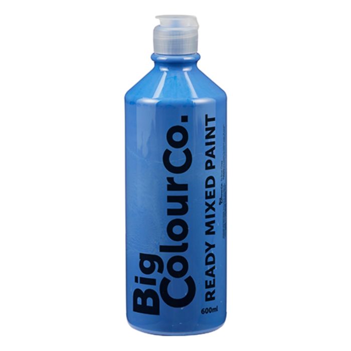 Ready Mixed Washable Paint 600ml - Blue - Pack of 6 Ready Mixed Washable Paint 600ml - Blue - Pack of 6