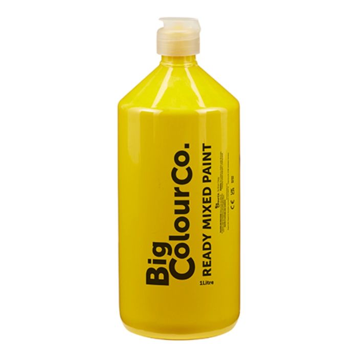 Ready Mixed Washable Paint 600ml - Yellow - Pack of 6 Ready Mixed Washable Paint 600ml - Yellow - Pack of 6
