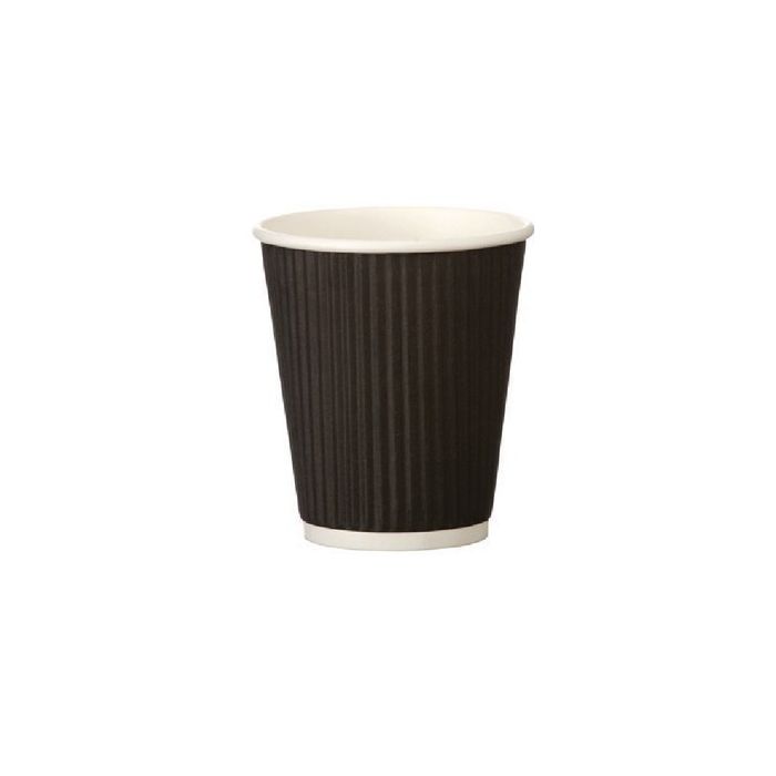 Plain Triple Wall Rippled Hot Cups - 25cl - Pack of 500 Plain Triple Wall Rippled Hot Cups - 25cl - Pack of 500