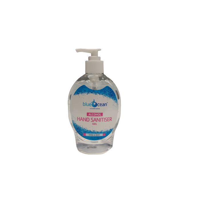 BlueOcean Alcohol Gel Hand Sanitiser 400ml Hand Pump - Pack of 6