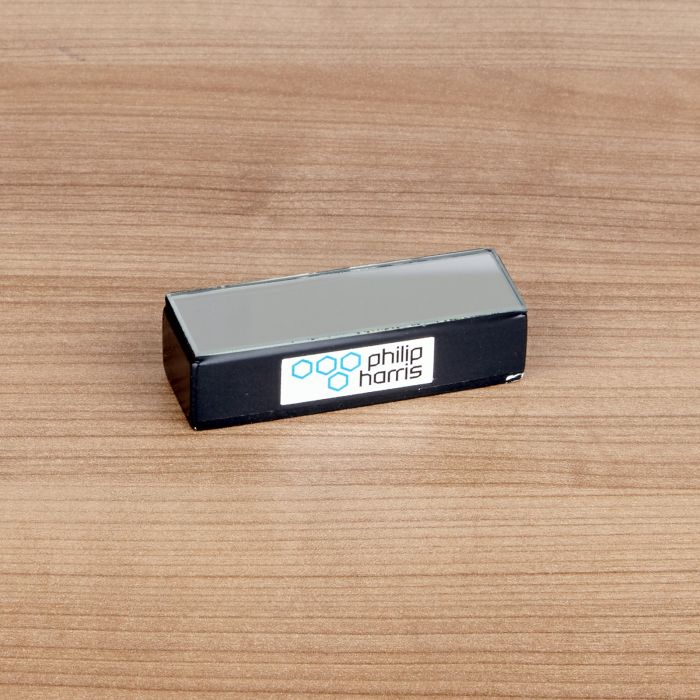 Mounted Plane Mirror Glass - 75 x 25mm