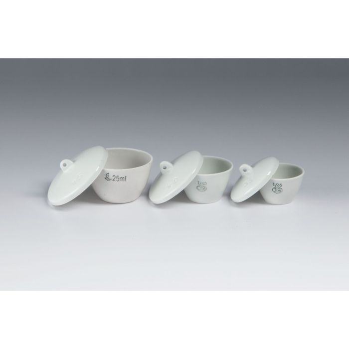 Porcelain Crucible With Lid 15ml - Pack of 10 Porcelain Crucible With Lid 15ml - Pack of 10