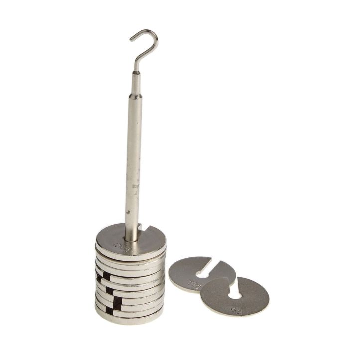 Hanging Slotted Masses - Brass - 5g to 20g Mixed Masses and Hanger Hanging Slotted Masses - Brass - 5g to 20g Mixed Masses and Hanger