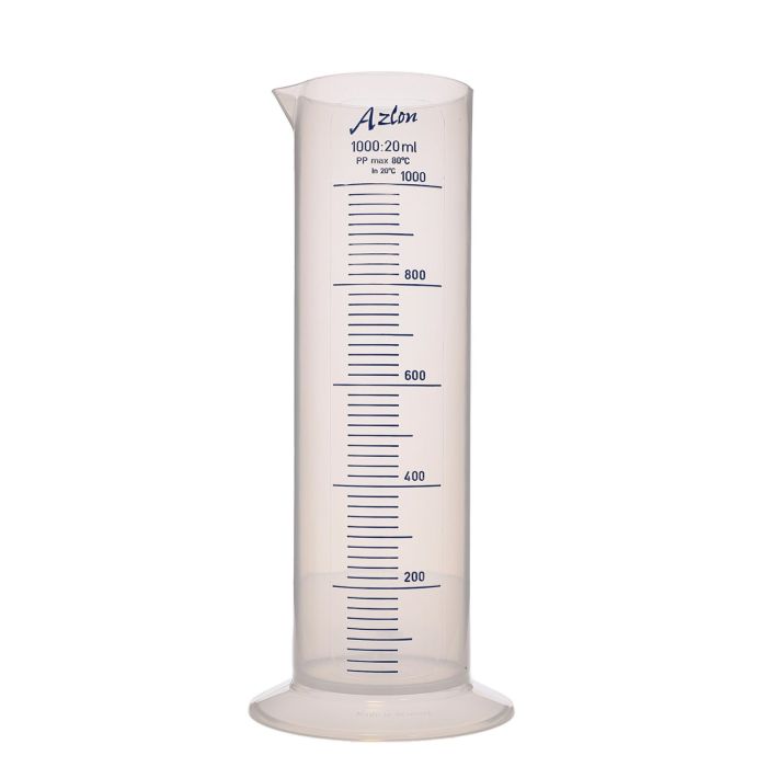 Azlon Measuring Cylinder Squat Form - 1000ml