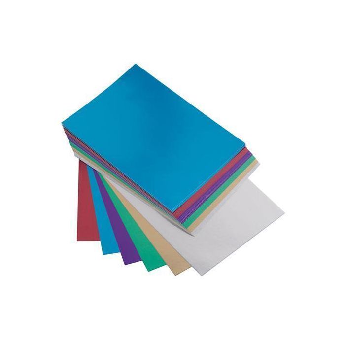Metallic Faced Board 230 Micron 500 x 750mm Assorted - Pack of 5