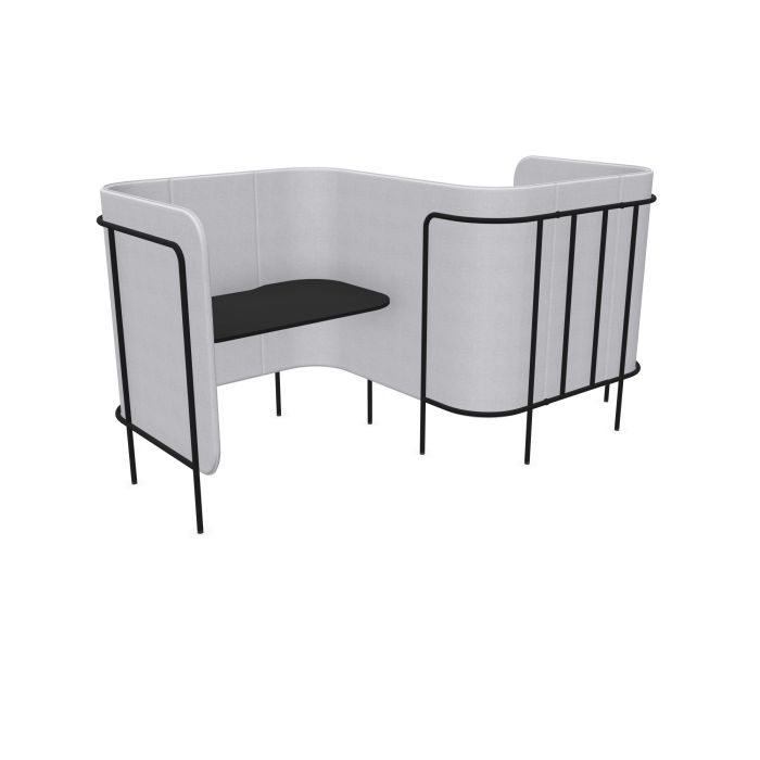 2 Person Snake Pod with Static Table - Serendipity Fabric 2 Person Snake Pod with Static Table - Serendipity Fabric