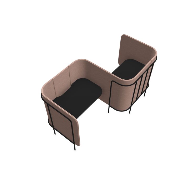 2 Person Snake Pod with Static Table -  Affinity Fabric