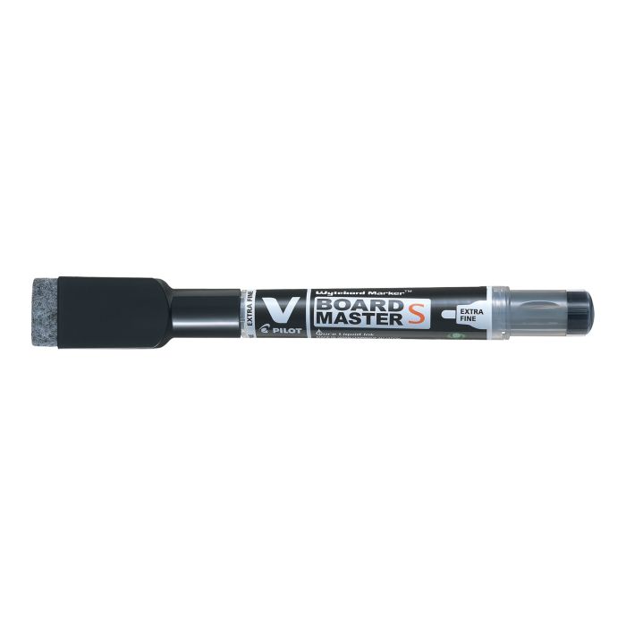 PILOT V-Board Marker with Eraser-Extra Fine Tip-Pk 10-Black PILOT V-Board Marker with Eraser-Extra Fine Tip-Pk 10-Black