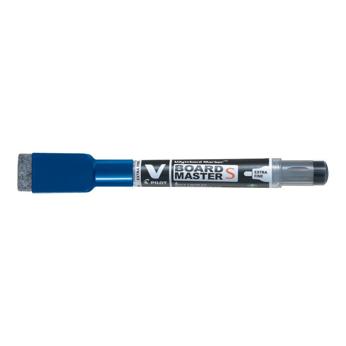 PILOT V-Board Marker with Eraser-Extra Fine Tip-Pk 10-Blue PILOT V-Board Marker with Eraser-Extra Fine Tip-Pk 10-Blue