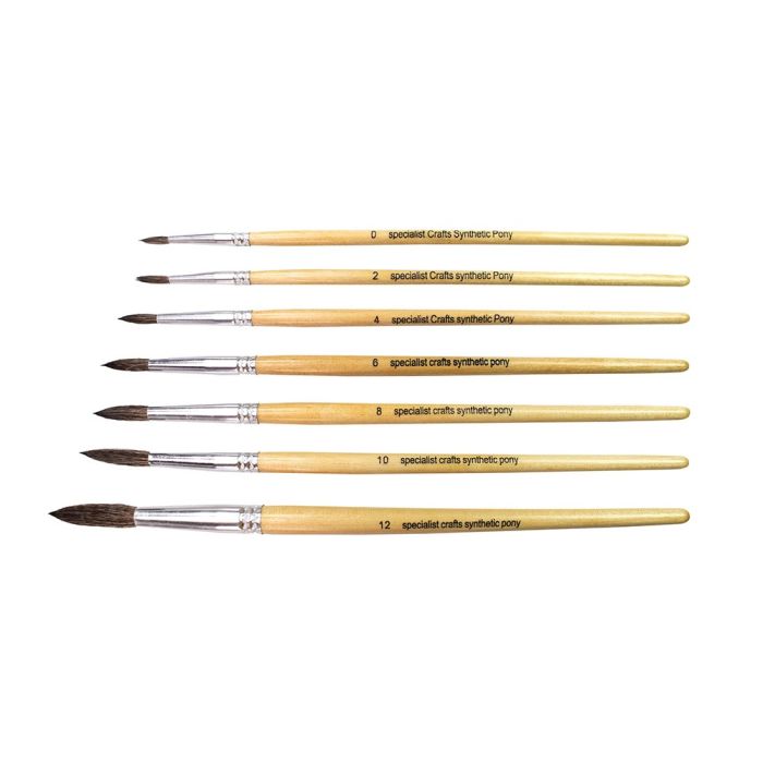 Specialist Crafts Synthetic Pony Round Short Assorted Pack 140