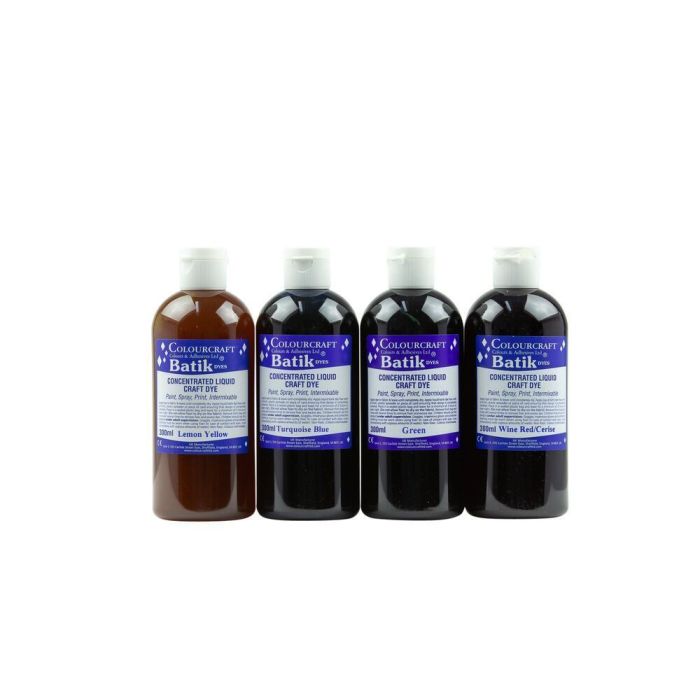 Liquid Batik Dye 300ml Assorted - Pack of 4