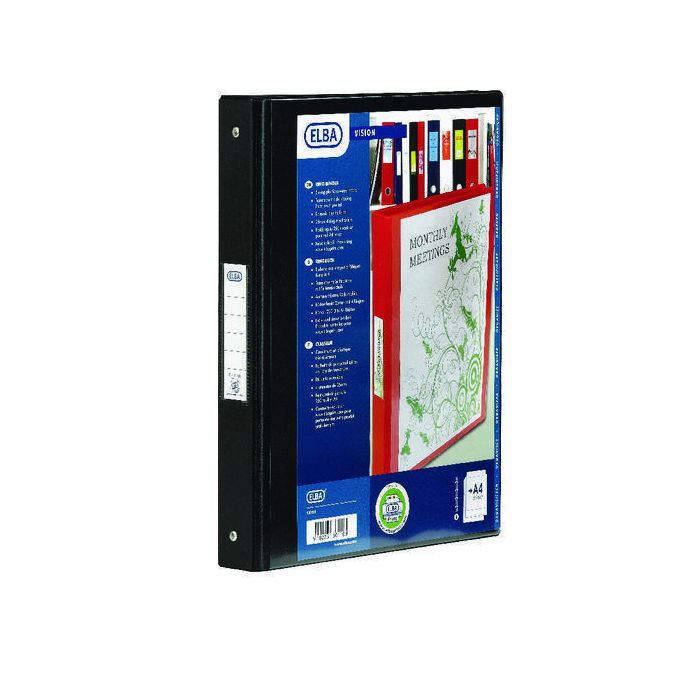 Bantex Vision Ring Binders A4 - Black