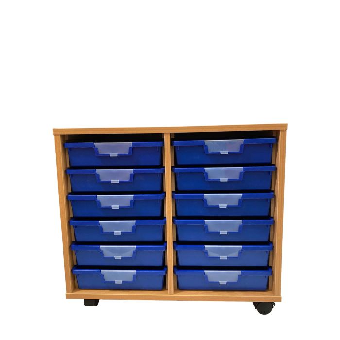 Findel Everyday Double Column with 12 Blue Trays