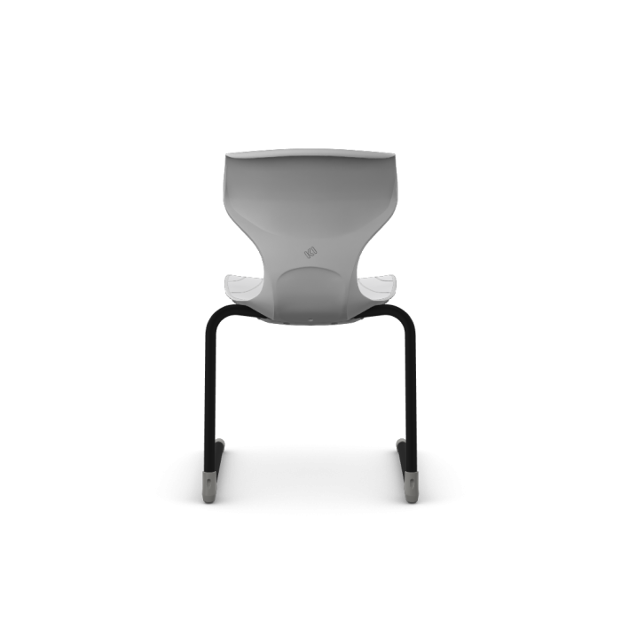 Cogni Reverse Cantilever Chair with Glides Blk Frame Grey