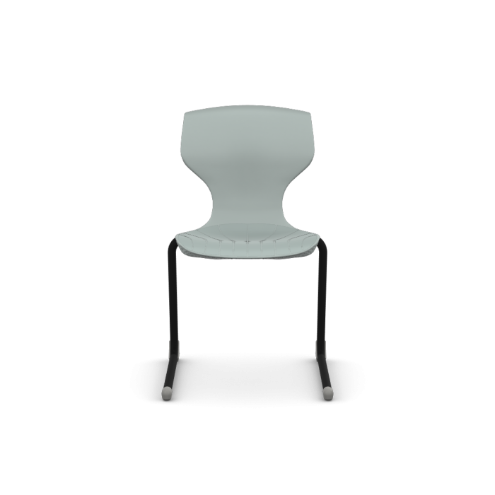 Cogni Revrse Cantilever Chair with Glides Blk Frame Hzy Jade
