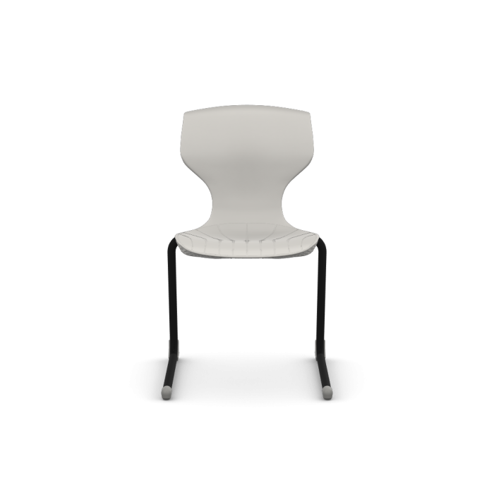 Cogni Reverse Cantilever Chair with Glides Blk Frame Cream Cogni Reverse Cantilever Chair with Glides Blk Frame Cream