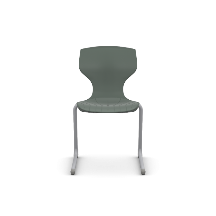 Cogni Reverse Cantilever Chair with Glides Gry Frame Dk Gry