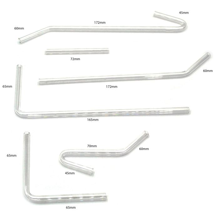 Gas Delivery Tubes - Assorted Pack of 6