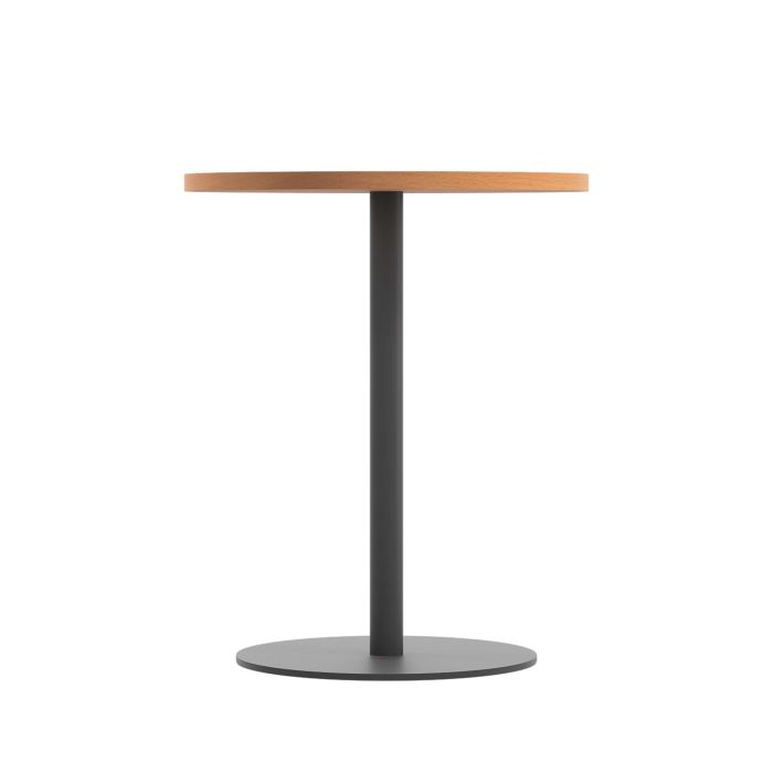 Contract Table Mid 600mm - Beech - Black Frame