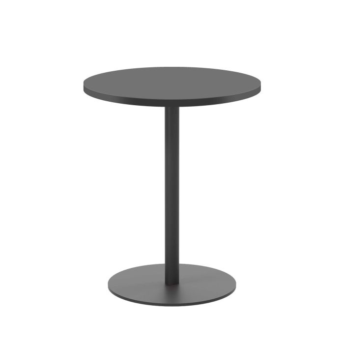 Contract Table Mid 600mm - Black - Black Frame