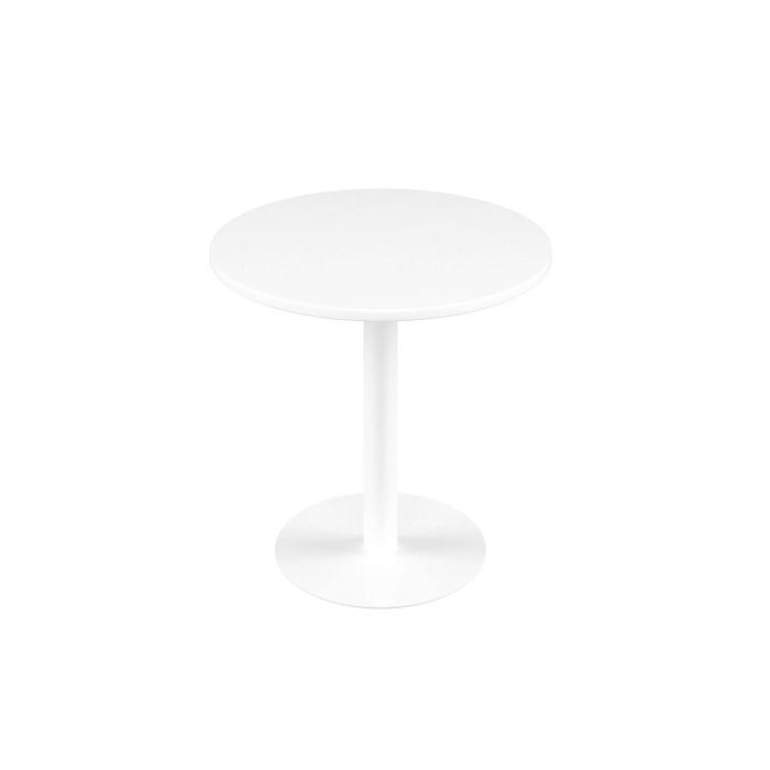Contract Table Mid 600mm - White - White Frame
