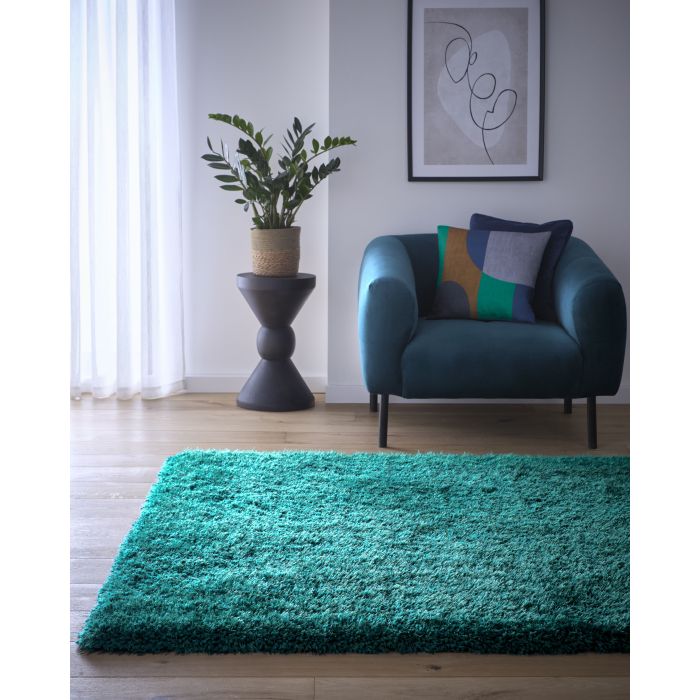 Chicago Shaggy Rug - Dark Teal - Medium 110 x 160cm