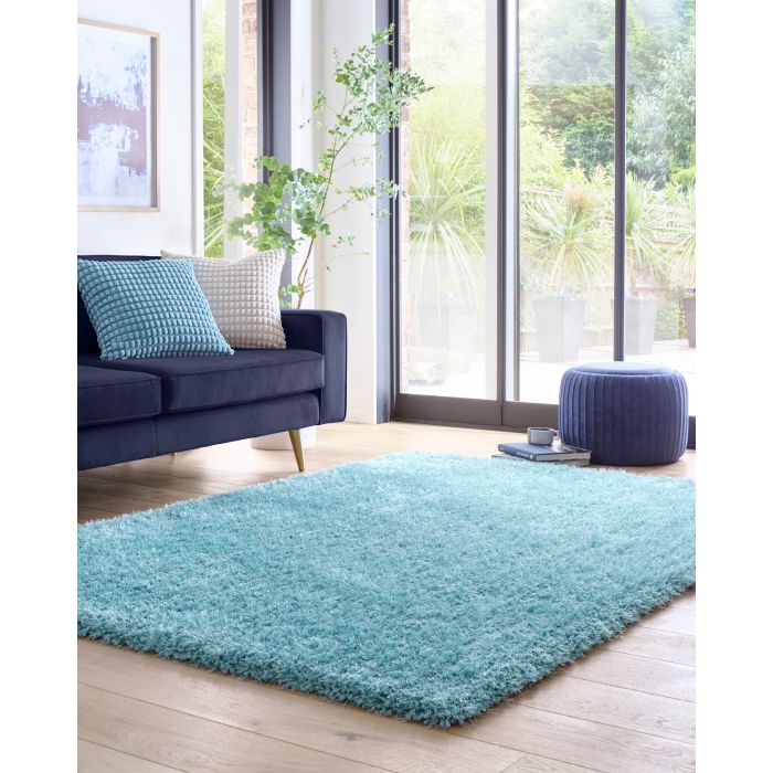 Chicago Shaggy Rug - Duck Egg - Medium 110 x 160cm