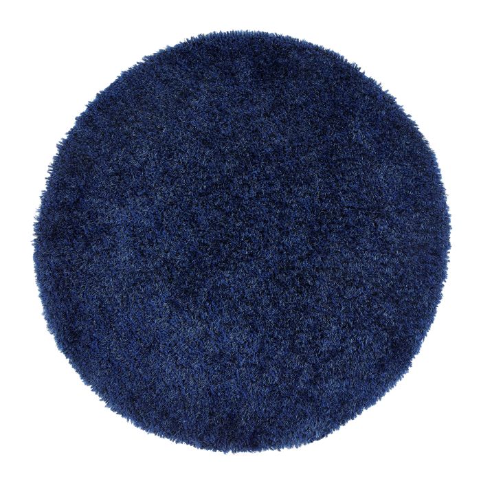 Chicago Shaggy Circle Rug - Navy 133cm