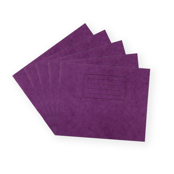 200  165mm Handwriting Book 40P- 4/15mm Ruled- Purple- Pk100