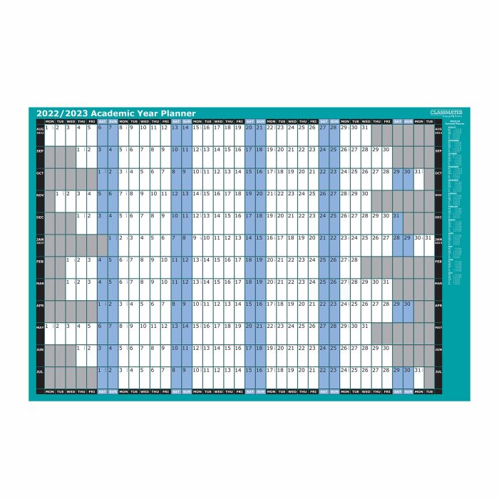 Double Sided Academic Wall Planner (2023/2024)- Pack of 1