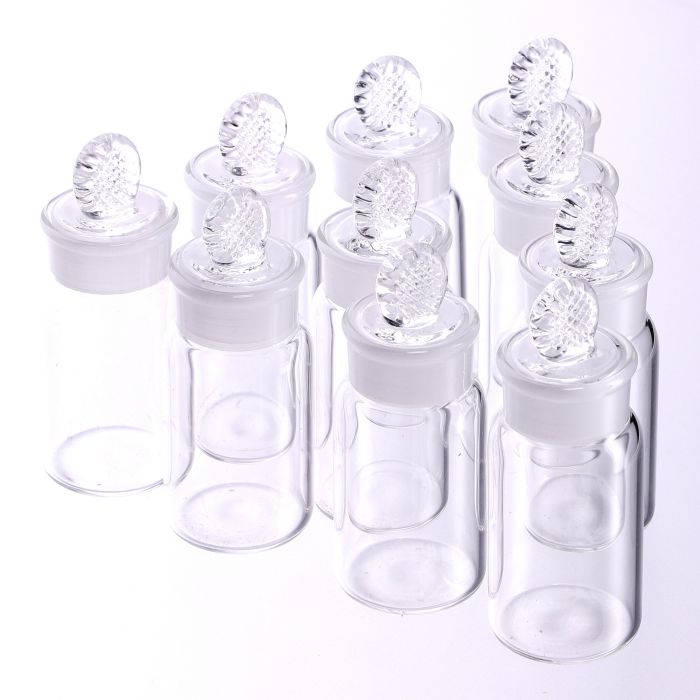 Clear Glass Weighing Bottles - Pack of 10 Clear Glass Weighing Bottles - Pack of 10