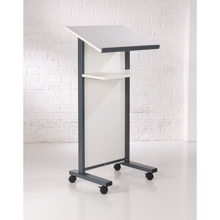 Coloured Panel Front Lectern - White Coloured Panel Front Lectern - White